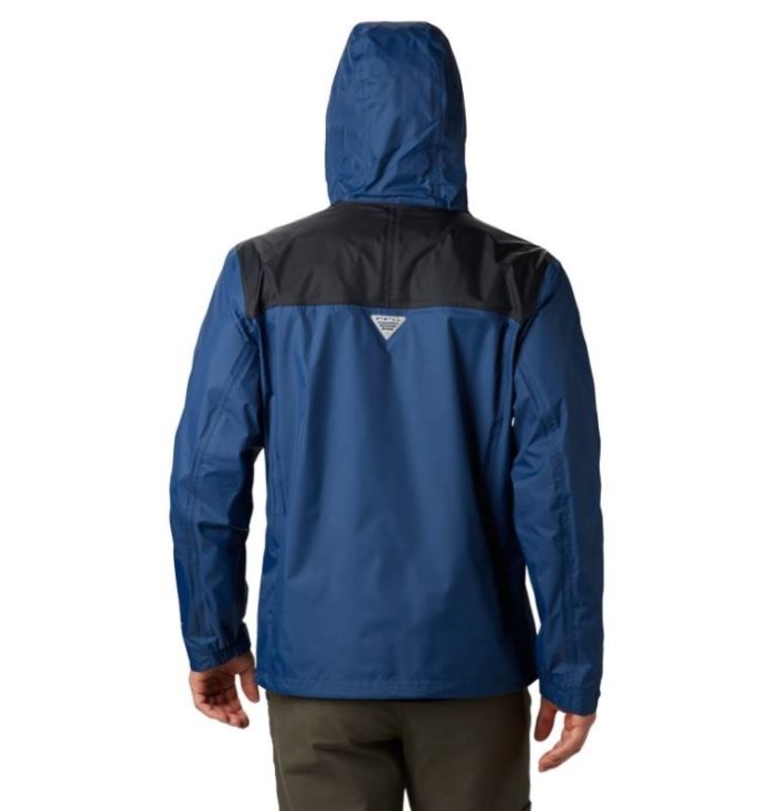 Capa De Chuva Columbia PFG Storm™ Jaqueta Masculino Azul Marinho Amarelas Portugal | 112102-R5HK