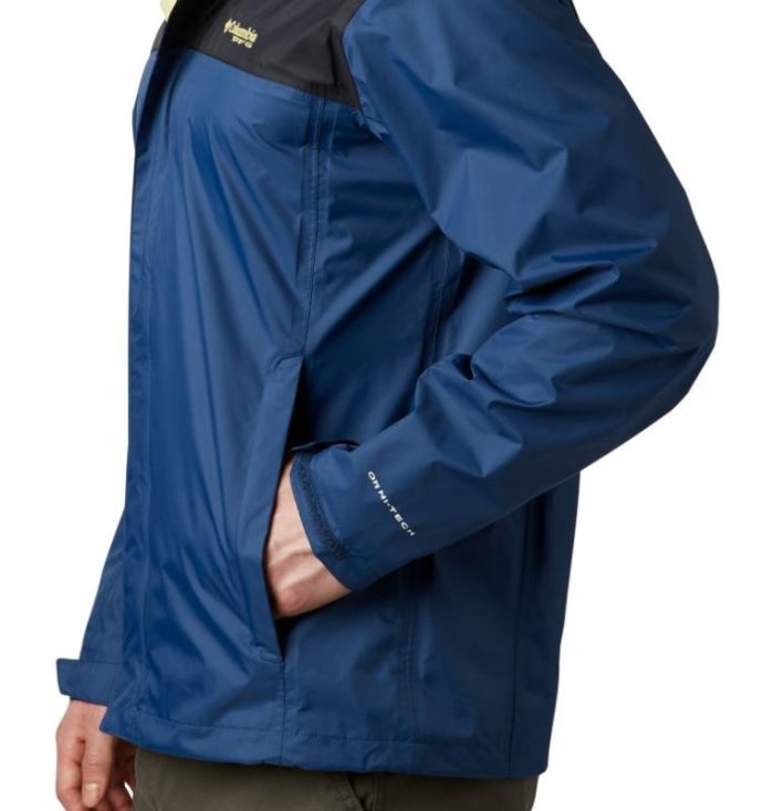 Capa De Chuva Columbia PFG Storm™ Jaqueta Masculino Azul Marinho Amarelas Portugal | 112102-R5HK