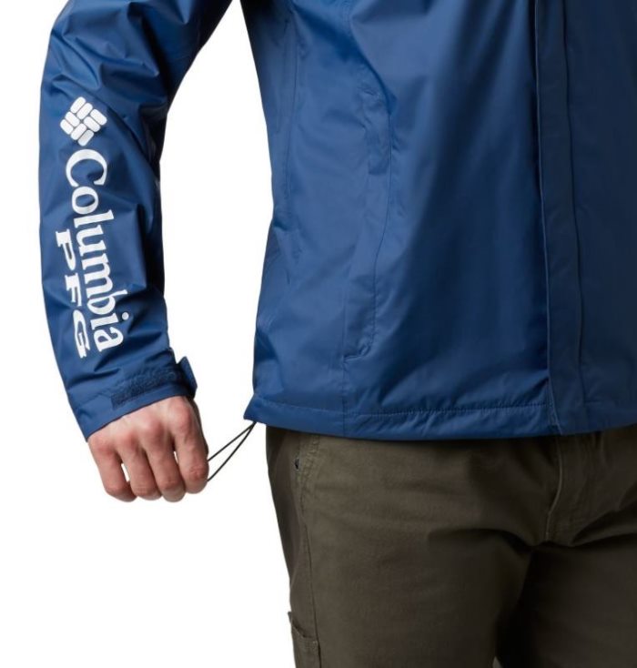 Capa De Chuva Columbia PFG Storm™ Jaqueta Masculino Azul Marinho Amarelas Portugal | 112102-R5HK