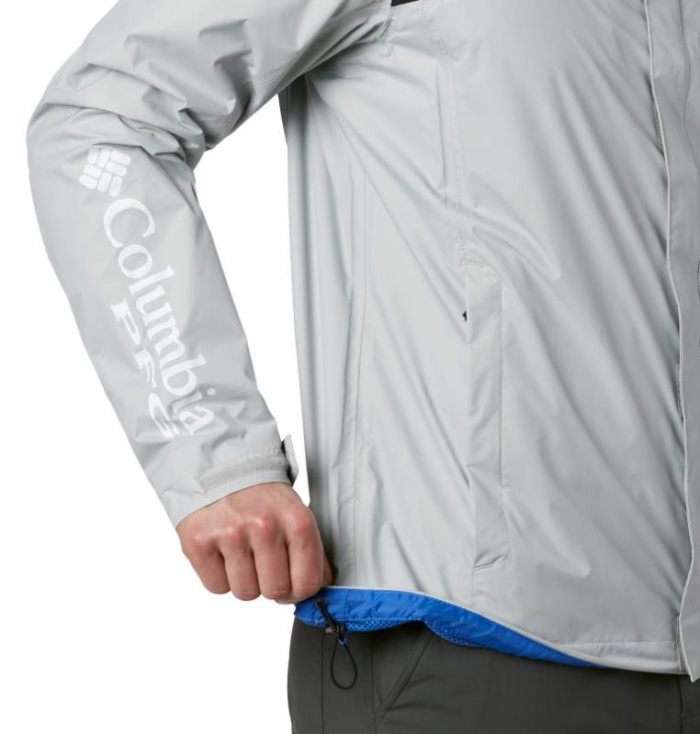 Capa De Chuva Columbia PFG Storm™ Jaqueta Masculino Cinzentas Azuis Portugal | 130303-TZRR