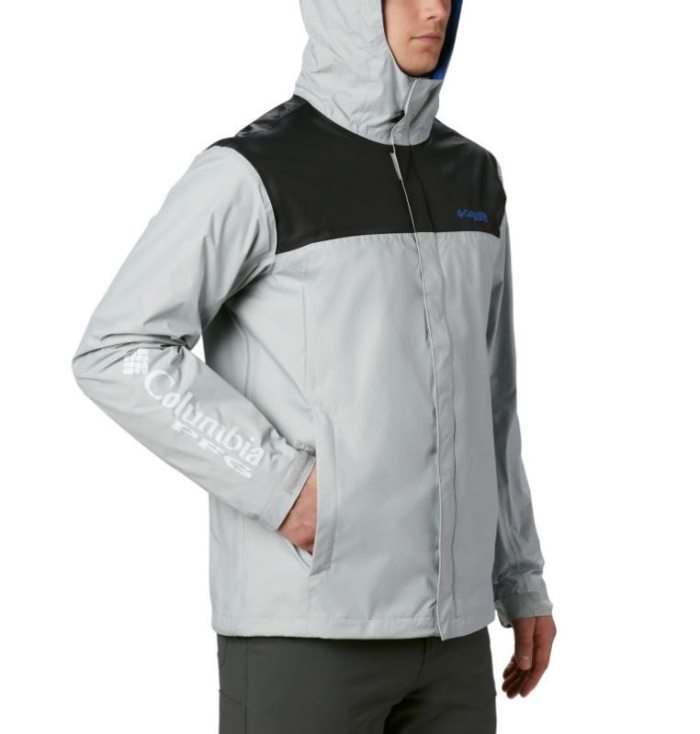 Capa De Chuva Columbia PFG Storm™ Jaqueta Masculino Cinzentas Azuis Portugal | 130303-TZRR