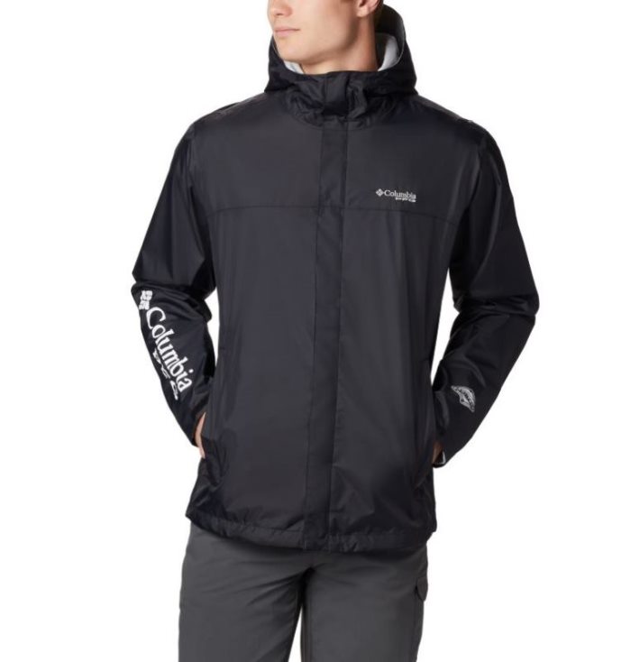 Capa De Chuva Columbia PFG Storm™ Jaqueta Masculino Pretas Cinzentas Portugal | 175857-GQOD