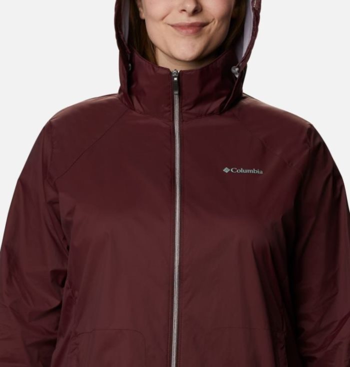 Capa De Chuva Columbia Switchback™ III Jaqueta Feminino Vermelhas Escuro Portugal | 105717-AEZD