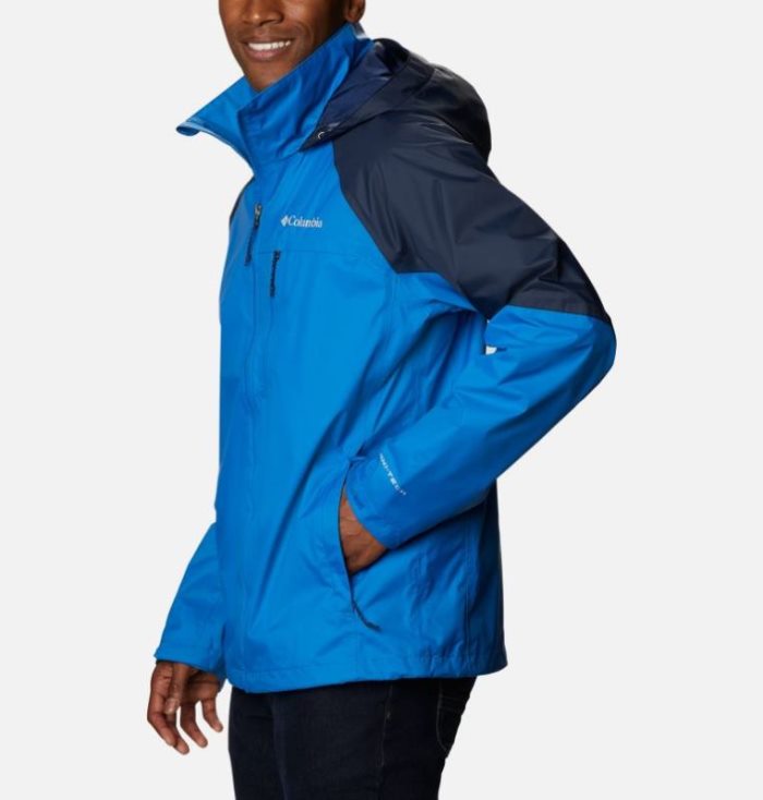 Capa De Chuva Columbia Watertight™ Trek Jaqueta Masculino Luz Azul Anil Azul Marinho Portugal | 117684-V4WH