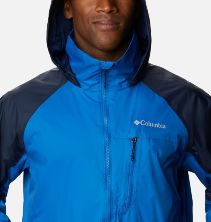 Capa De Chuva Columbia Watertight™ Trek Jaqueta Masculino Luz Azul Anil Azul Marinho Portugal | 117684-V4WH