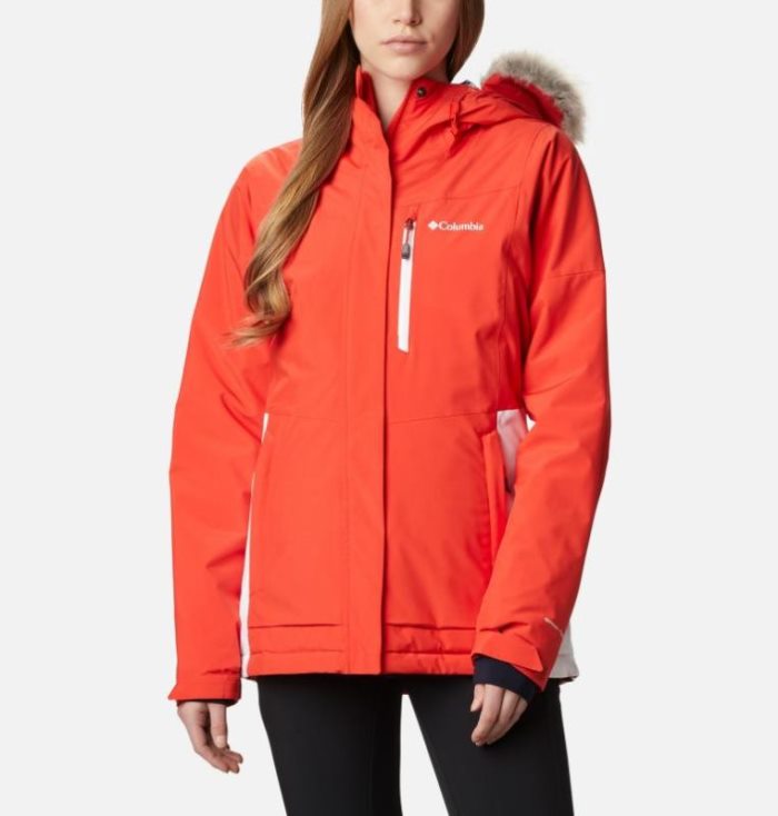 Jaqueta De Esqui Columbia Ava Alpine™ Jaqueta Isolada Feminino Laranja Branco Portugal | 137352-LJVW