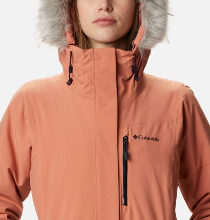 Jaqueta De Esqui Columbia Ava Alpine™ Jaqueta Isolada Feminino Laranja Azuis Escuro Portugal | 173623-7V9V