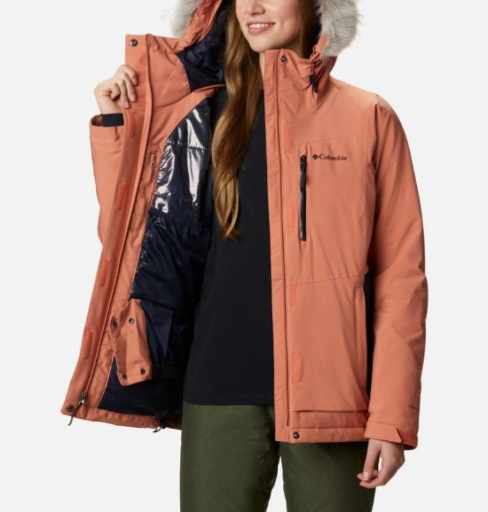 Jaqueta De Esqui Columbia Ava Alpine™ Jaqueta Isolada Feminino Laranja Azuis Escuro Portugal | 173623-7V9V