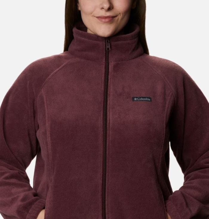 Jaqueta De Primavera Columbia Benton Springs™ Full Zip Feminino Vermelhas Escuro Portugal | 155566-G4JH