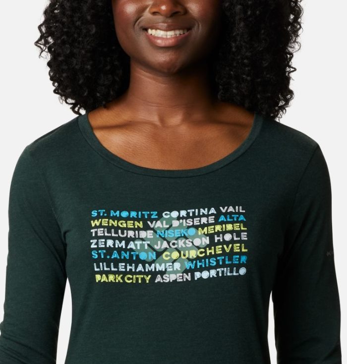 Camisetas Columbia Blustery Peak™ Long Sleeve Shirt Feminino Verdes Portugal | 130975-EU2R