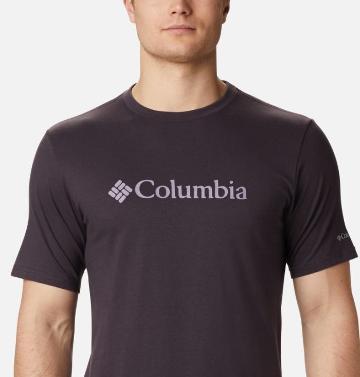 Camisetas Columbia CSC Basic Logo™ Curta Sleeve Masculino Roxo Escuro Portugal | 169225-P1FV