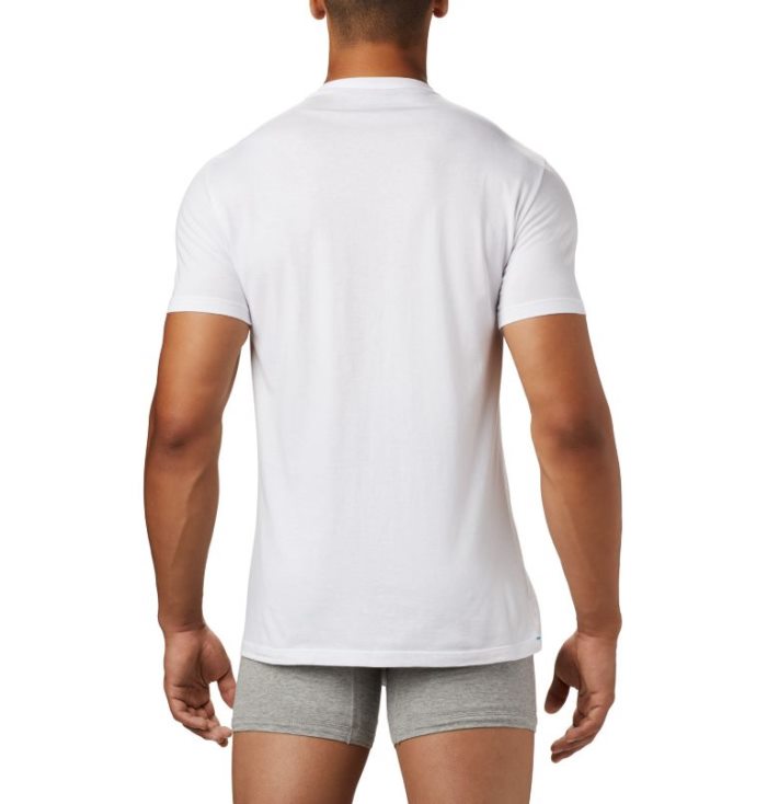 Camisetas Columbia Classicos Fit V-Neck Tee Masculino Branco Portugal | 108350-6QP2