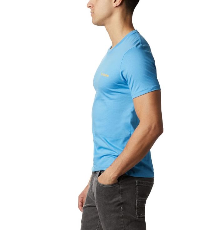 Camisetas Columbia Cliffed T-Shirt Masculino Azuis Escuro Portugal | 149251-O253