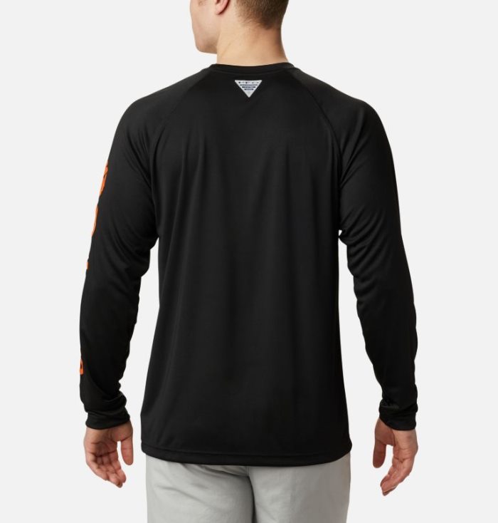 Camisetas Columbia Collegiate PFG Terminal Tackle™ Long Sleeve Shirt Masculino Laranja Pretas Portugal | 167253-5G66