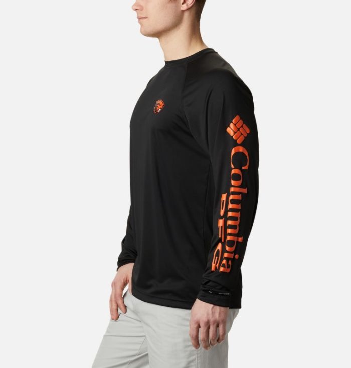 Camisetas Columbia Collegiate PFG Terminal Tackle™ Long Sleeve Shirt Masculino Laranja Pretas Portugal | 167253-5G66