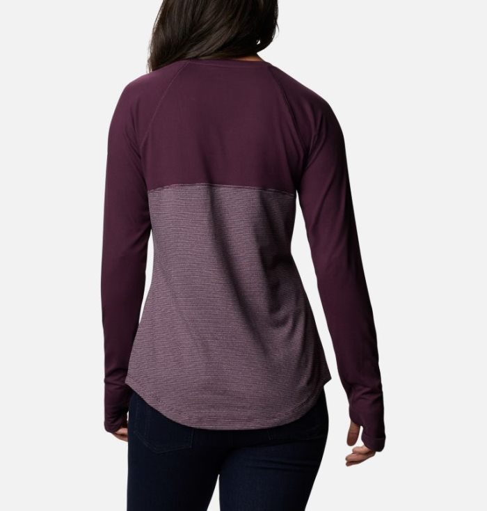 Camisetas Columbia Cross Trails™ Long Sleeve Shirt Feminino Bordeaux Portugal | 144874-WCII