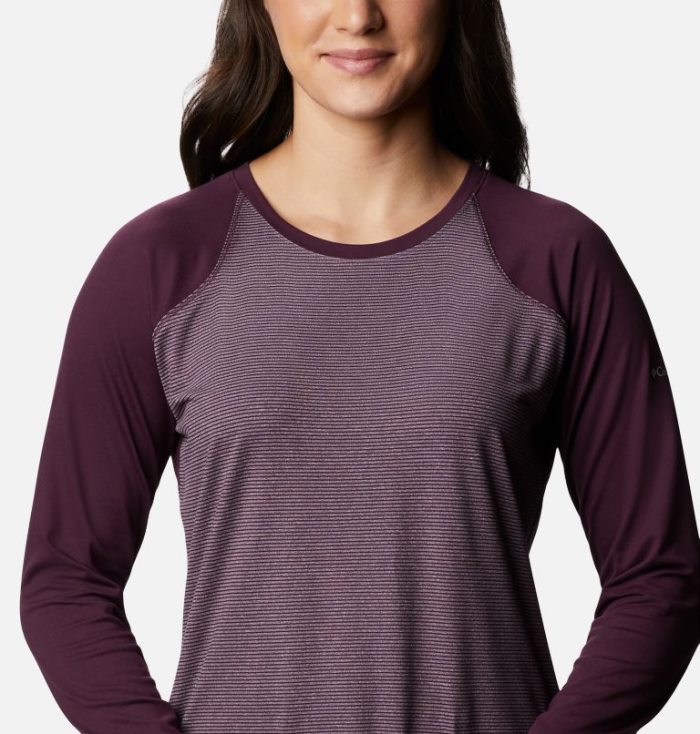 Camisetas Columbia Cross Trails™ Long Sleeve Shirt Feminino Bordeaux Portugal | 144874-WCII