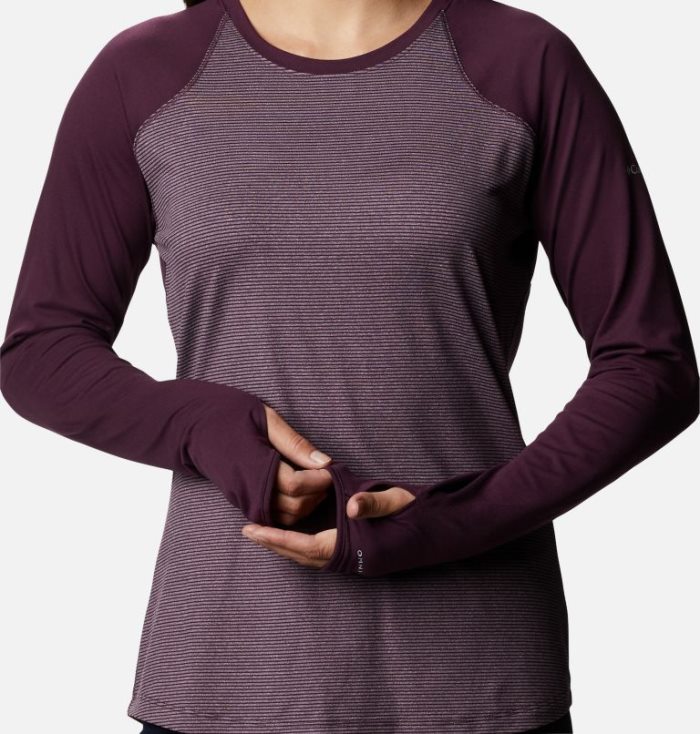 Camisetas Columbia Cross Trails™ Long Sleeve Shirt Feminino Bordeaux Portugal | 144874-WCII