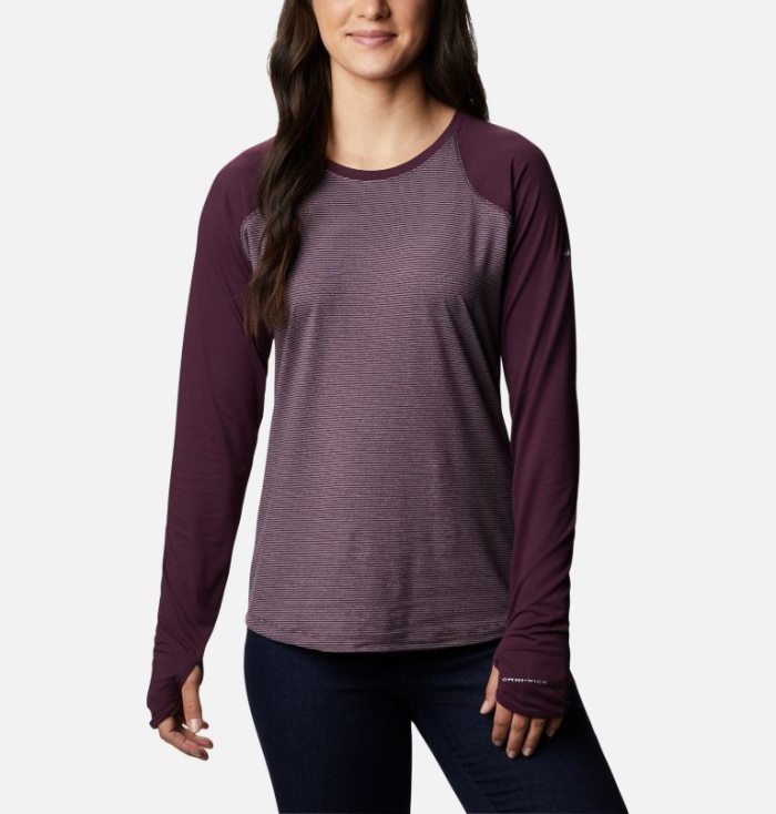 Camisetas Columbia Cross Trails™ Long Sleeve Shirt Feminino Bordeaux Portugal | 144874-WCII