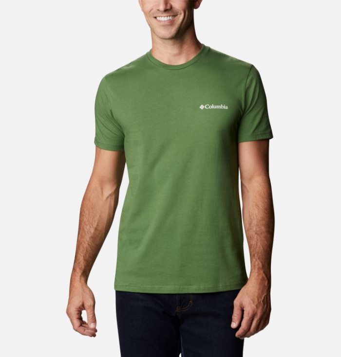 Camisetas Columbia Folklore T-Shirt Masculino Verdes Escuro Portugal | 137933-7IZL