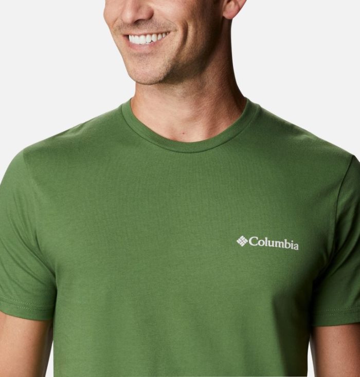 Camisetas Columbia Folklore T-Shirt Masculino Verdes Escuro Portugal | 137933-7IZL