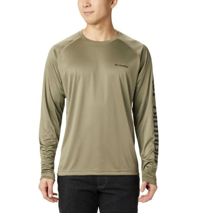 Camisetas Columbia Fork Stream™ Long Sleeve Shirt Masculino Verde Oliva Pretas Portugal | 193648-FZYH