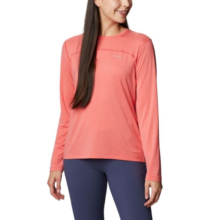 Camisetas Columbia Gran Paradiso™ Long Sleeve Feminino Vermelhas Coral Portugal | 168191-B116