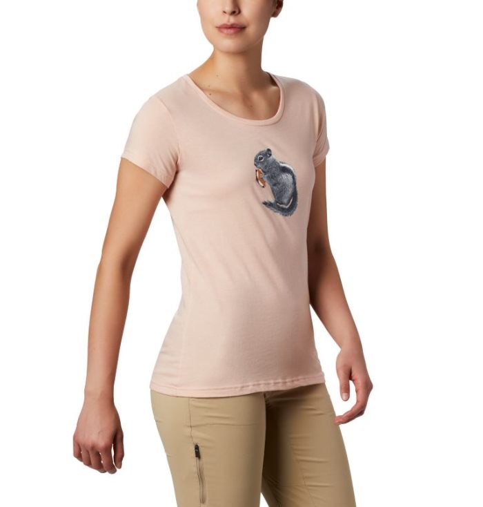 Camisetas Columbia Hidden Lake™ Crew Tee Feminino Luz Coral Portugal | 147478-QSSX