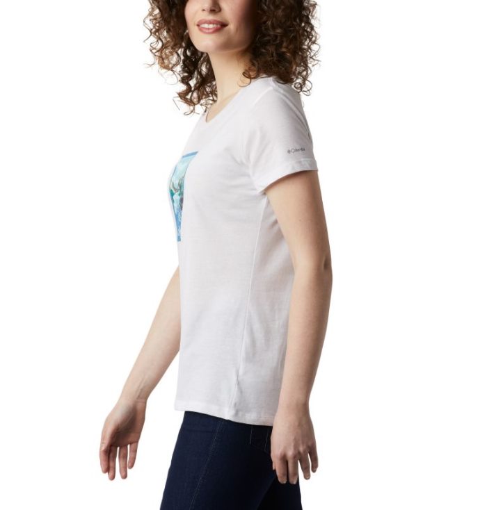 Camisetas Columbia Hidden Lake™ Crew Tee Feminino Branco Portugal | 169494-6JLN