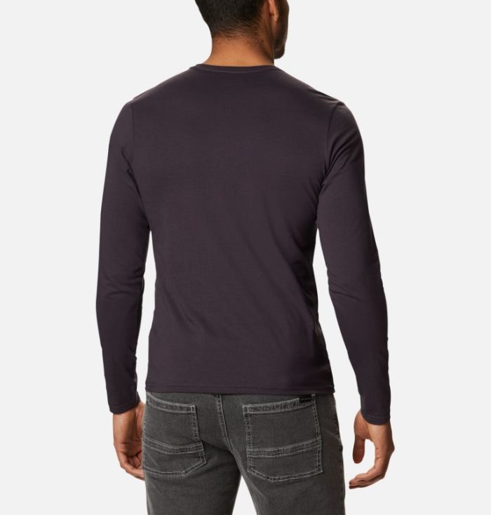 Camisetas Columbia Lookout Point™ Long Sleeve Gráficas T-Shirt Masculino Roxo Escuro Portugal | 155808-28IW