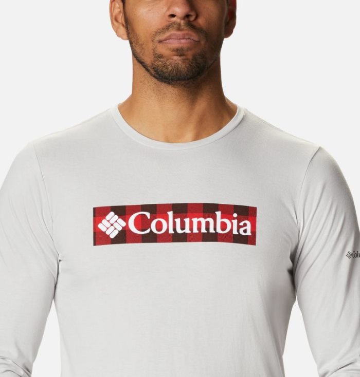 Camisetas Columbia Lookout Point™ Long Sleeve Gráficas T-Shirt Masculino Cinzentas Portugal | 172838-2KPU