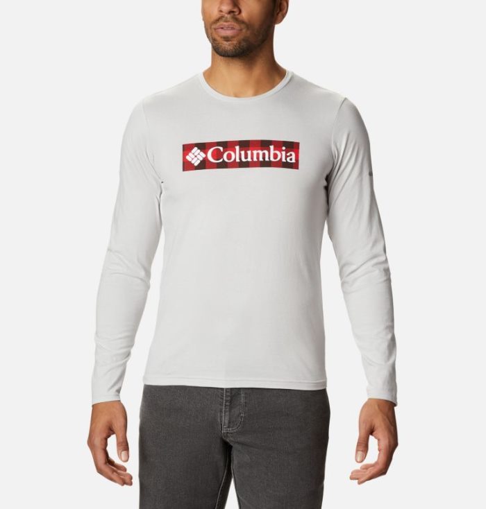 Camisetas Columbia Lookout Point™ Long Sleeve Gráficas T-Shirt Masculino Cinzentas Portugal | 172838-2KPU