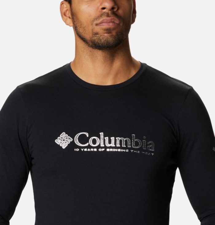 Camisetas Columbia Lookout Point™ Long Sleeve Gráficas T-Shirt Masculino Pretas Portugal | 192125-WFIJ