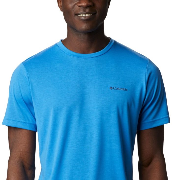 Camisetas Columbia Maxtrail Logo T-Shirt Masculino Azuis Escuro Portugal | 180909-CB3E