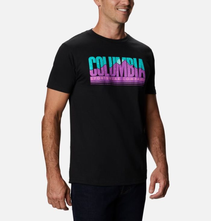 Camisetas Columbia Miles T-Shirt Masculino Pretas Portugal | 169262-0VLO