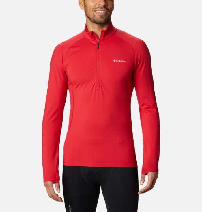 Camisetas Columbia Omni-Heat 3D™ Knit Half Zip II Baselayer Shirt Masculino Vermelhas Portugal | 117206-XCPB