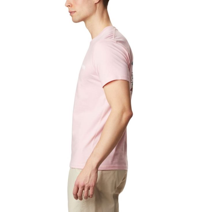 Camisetas Columbia PFG Crown T-Shirt Masculino Luz Rosa Portugal | 131896-XM3K