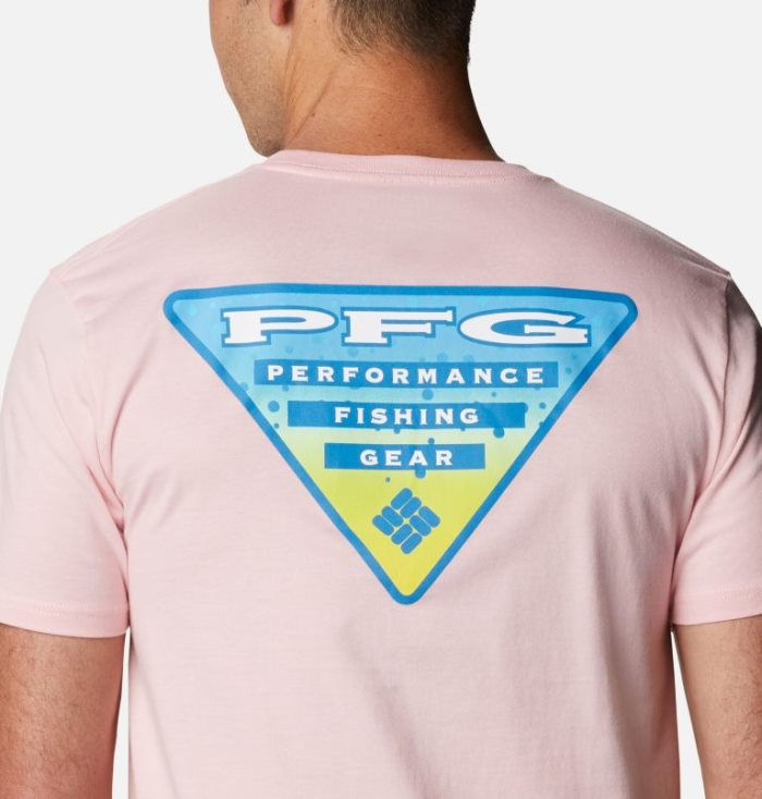 Camisetas Columbia PFG Eldo T-Shirt Masculino Luz Rosa Portugal | 186505-6ZJ2