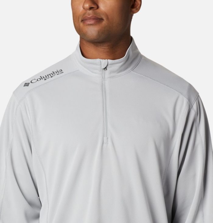 Camisetas Columbia PFG Low Drag™ 1/4 Zip Top Masculino Cinzentas Portugal | 109035-6051