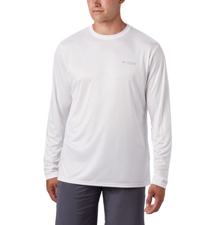 Camisetas Columbia PFG Terminal Tackle™ Americana Long Sleeve Shirt Masculino Branco Portugal | 180507-QBYZ