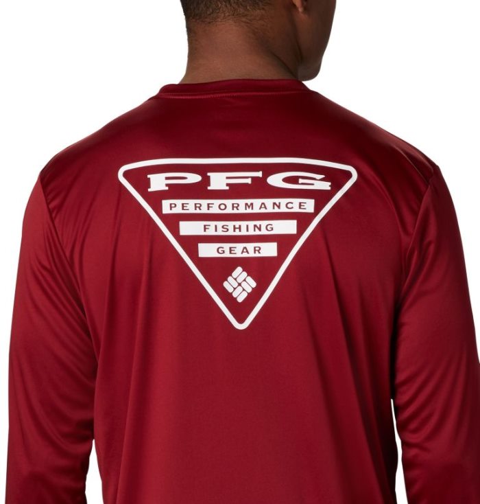 Camisetas Columbia PFG Terminal Tackle™ Destination Long Sleeve Shirt Masculino Vermelhas Portugal | 180392-PWOW