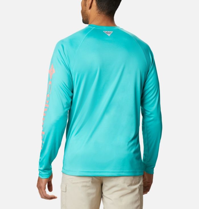 Camisetas Columbia PFG Terminal Tackle™ Long Sleeve Shirt Masculino Luz Turquesa Portugal | 133987-U0I1