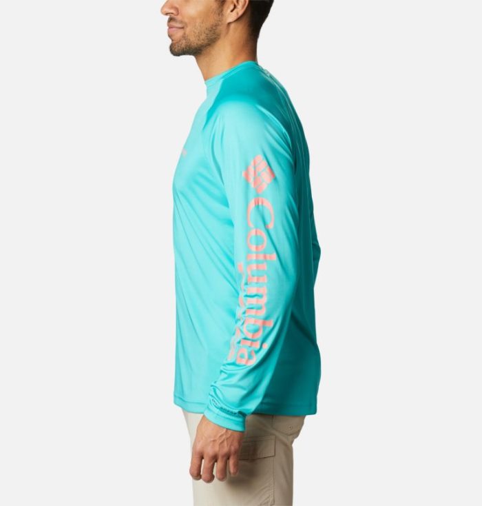 Camisetas Columbia PFG Terminal Tackle™ Long Sleeve Shirt Masculino Luz Turquesa Portugal | 133987-U0I1