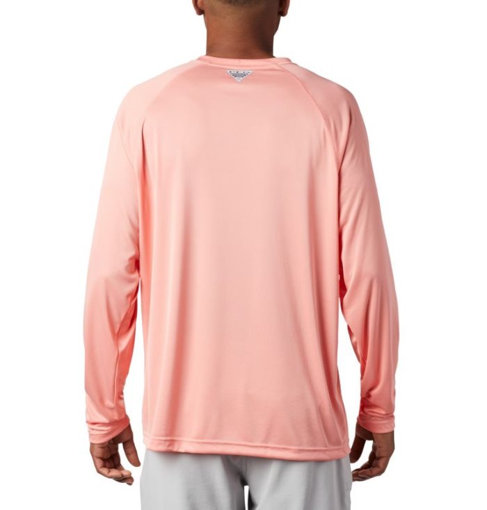 Camisetas Columbia PFG Terminal Tackle™ Long Sleeve Shirt Masculino Rosa Pretas Portugal | 139472-6QYW