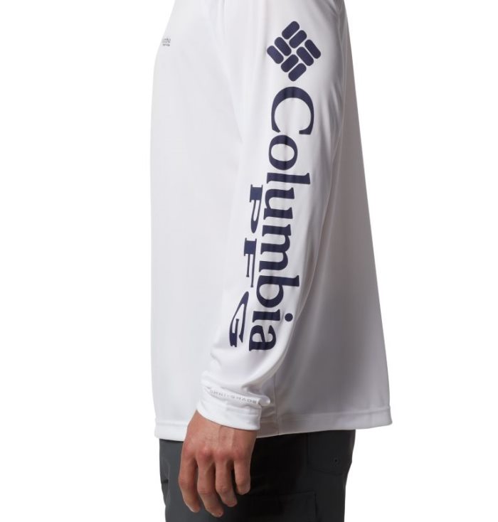 Camisetas Columbia PFG Terminal Tackle™ Long Sleeve Shirt Masculino Branco Portugal | 184206-07AJ