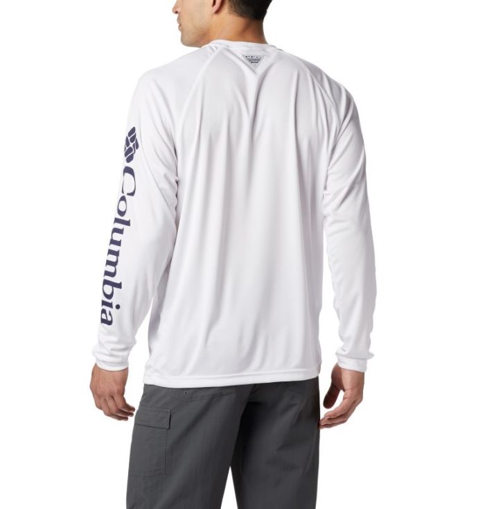 Camisetas Columbia PFG Terminal Tackle™ Long Sleeve Shirt Masculino Branco Portugal | 184206-07AJ