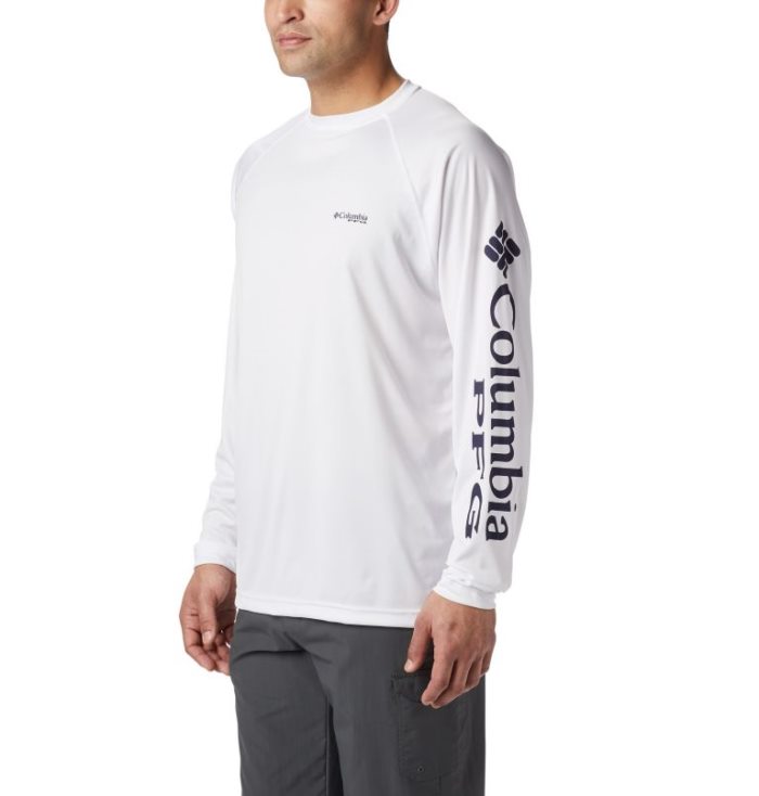 Camisetas Columbia PFG Terminal Tackle™ Long Sleeve Shirt Masculino Branco Portugal | 184206-07AJ