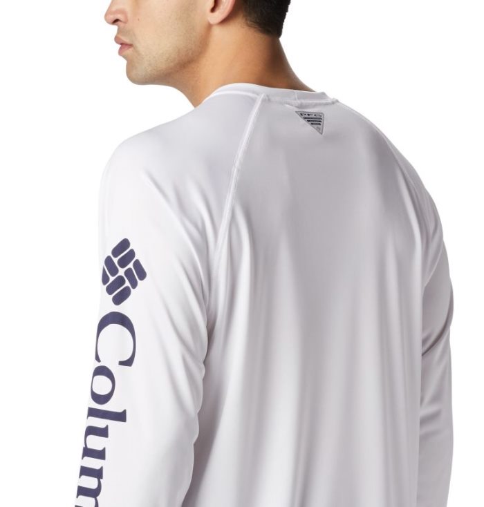 Camisetas Columbia PFG Terminal Tackle™ Long Sleeve Shirt Masculino Branco Portugal | 184206-07AJ