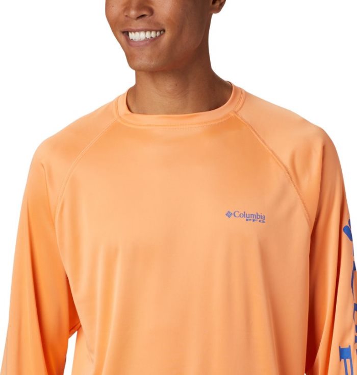 Camisetas Columbia PFG Terminal Tackle™ Long Sleeve Shirt Masculino Luz Laranja Azuis Portugal | 190188-XR2S