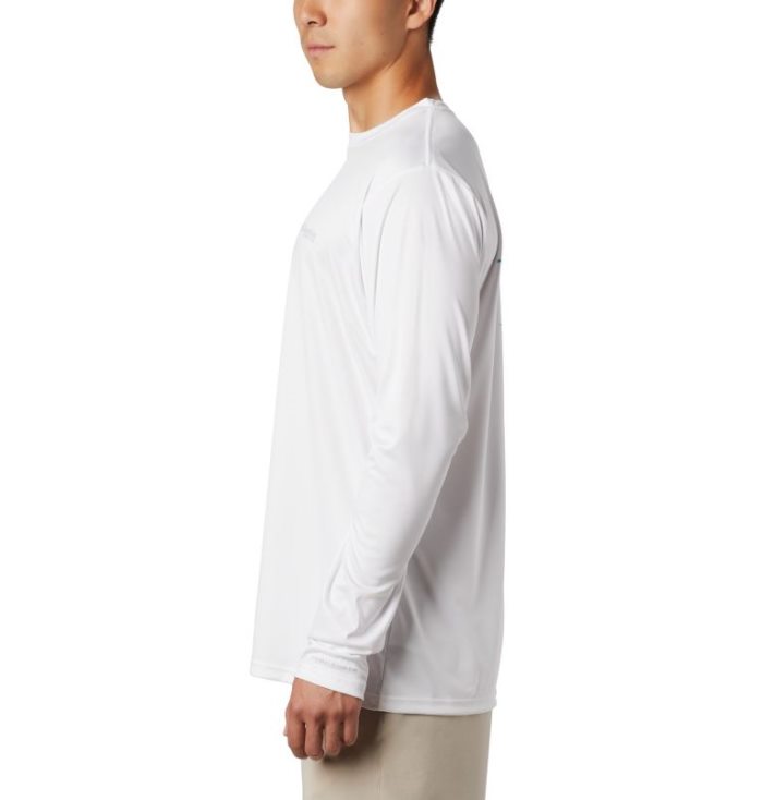 Camisetas Columbia PFG Terminal Tackle™ Tribal Fish Long Sleeve Shirt Masculino Branco Portugal | 193441-R08K